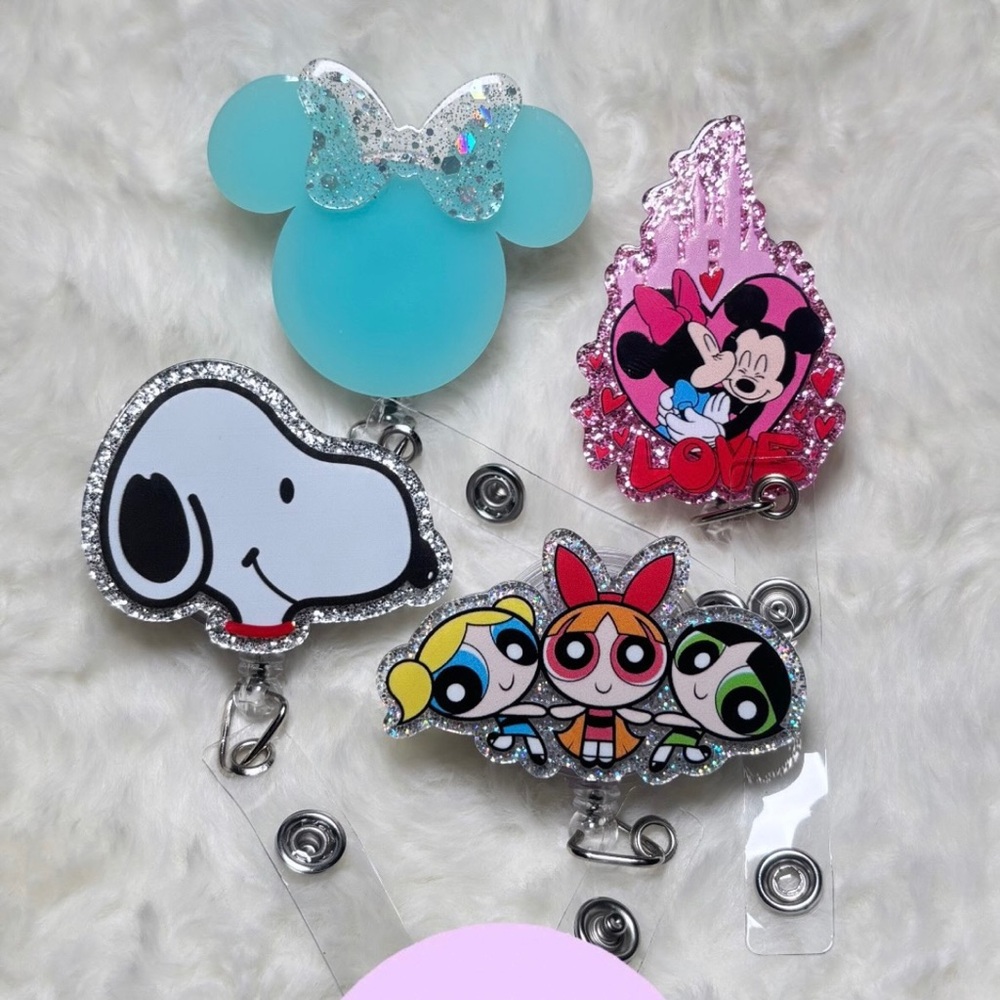Cartoon character badge reels
